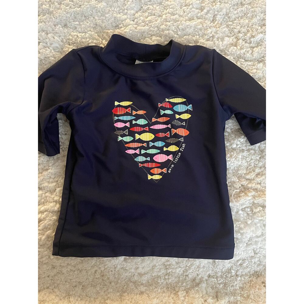 Kiko & Max girls sz. 4 navy rashguard. Great quality, cute design
